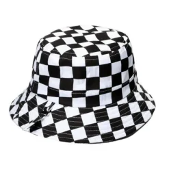 Hats*Boogzel Clothing Checker Bucket Hat Black/White
