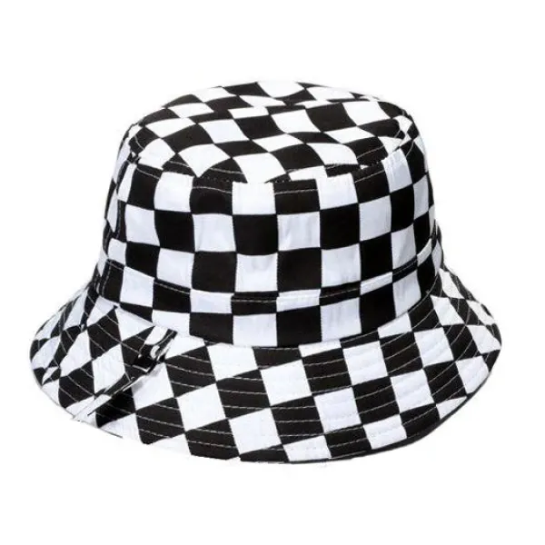 Hats*Boogzel Clothing Checker Bucket Hat Black/White