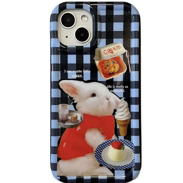 Iphone Cases*Boogzel Clothing Checker Rabbit iPhone Case Blue