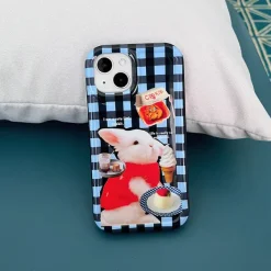 Iphone Cases*Boogzel Clothing Checker Rabbit iPhone Case Blue