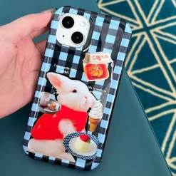 Iphone Cases*Boogzel Clothing Checker Rabbit iPhone Case Blue