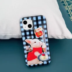 Iphone Cases*Boogzel Clothing Checker Rabbit iPhone Case Blue