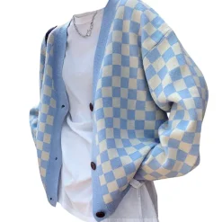 Knit Vests|Knit Cardigans*Boogzel Clothing Checker Vest