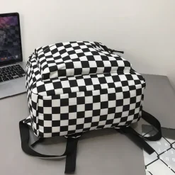 Bags & Purses*Boogzel Clothing Checkered Canvas Backpack Black/white