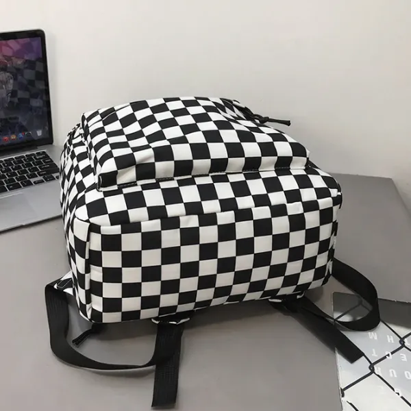 Bags & Purses*Boogzel Clothing Checkered Canvas Backpack Black/white
