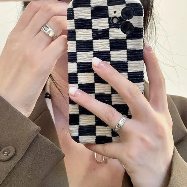 Iphone Cases*Boogzel Clothing Checkered Fluffy iPhone Case