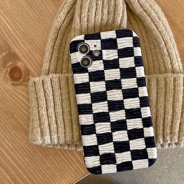 Iphone Cases*Boogzel Clothing Checkered Fluffy iPhone Case