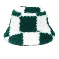 Hats*Boogzel Clothing Checkered Fuzzy Bucket Hat