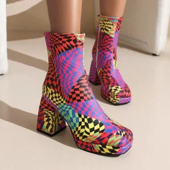 Mad|Boots / Platform Boots*Boogzel Clothing Checkered Platform Boots
