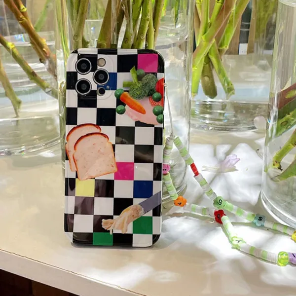Iphone Cases*Boogzel Clothing Checkered Toast iPhone Case