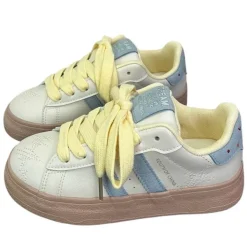 Aesthetic Sneakers*Boogzel Clothing Cheese Print Aesthetic Sneakers Blue/yellow