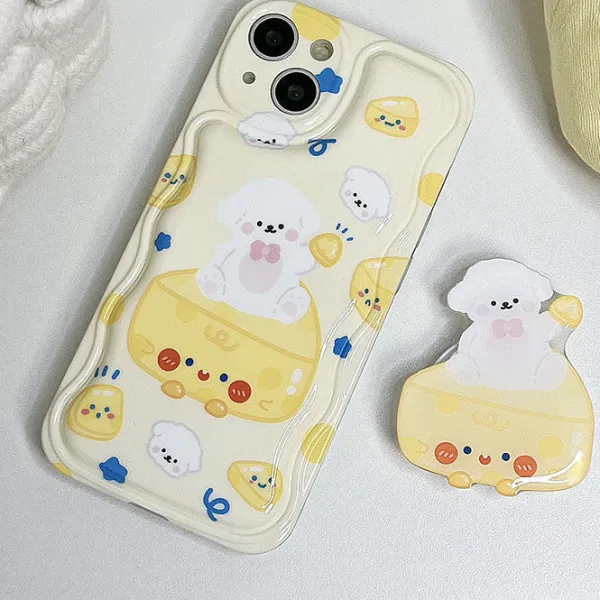 Iphone Cases*Boogzel Clothing Cheese Puppy iPhone Case White/yellow