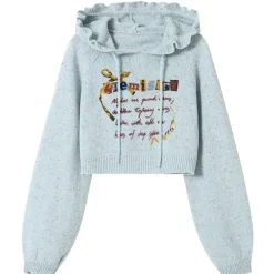 Hoodies*Boogzel Clothing Chemistry Knit Cropped Hoodie