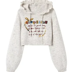 Hoodies*Boogzel Clothing Chemistry Knit Cropped Hoodie