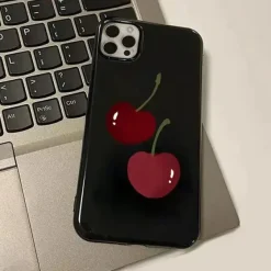Iphone Cases*Boogzel Clothing Cherry Black iPhone Case Black/red