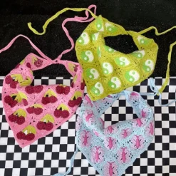 Other|Hats*Boogzel Clothing Cherry Crochet Hair Scarf Pink