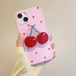 Iphone Cases*Boogzel Clothing Cherry Heart iPhone Case Pink