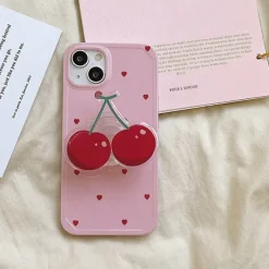 Iphone Cases*Boogzel Clothing Cherry Heart iPhone Case Pink