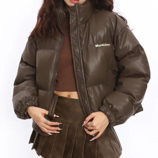 Coats & Jackets*Boogzel Clothing Chocolate Puffer Jacket Brown