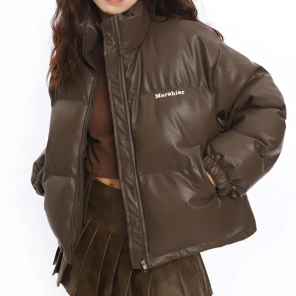 Coats & Jackets*Boogzel Clothing Chocolate Puffer Jacket Brown