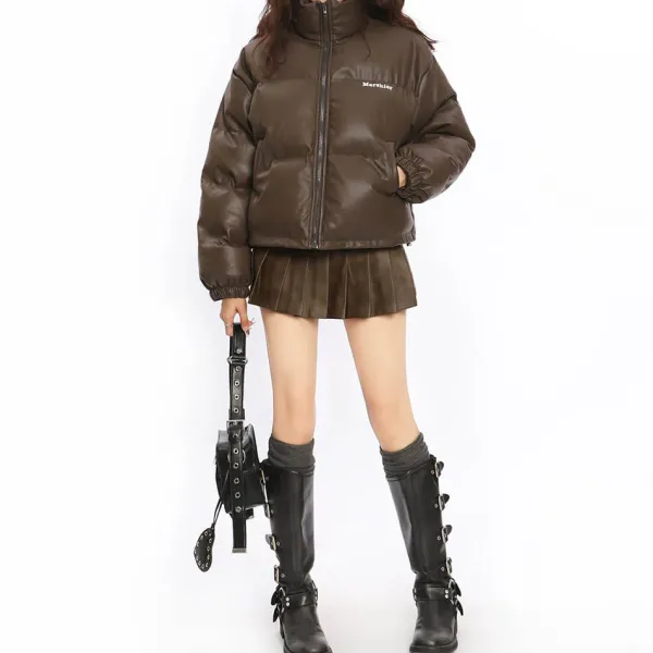 Coats & Jackets*Boogzel Clothing Chocolate Puffer Jacket Brown