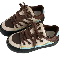 Aesthetic Sneakers*Boogzel Clothing Chocolate Wave Skater Sneakers Brown