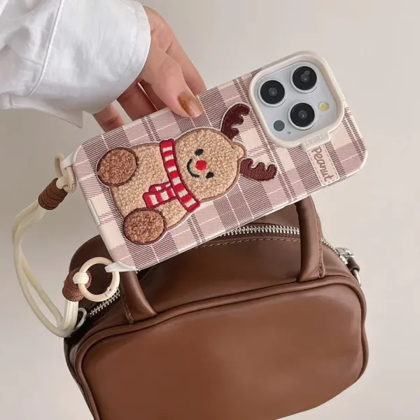 Iphone Cases*Boogzel Clothing Christmas Deer Embroidery iPhone Case Brown
