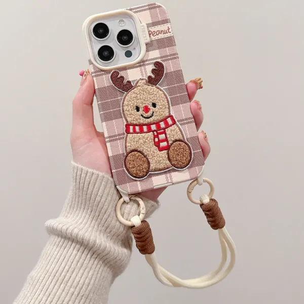 Iphone Cases*Boogzel Clothing Christmas Deer Embroidery iPhone Case Brown
