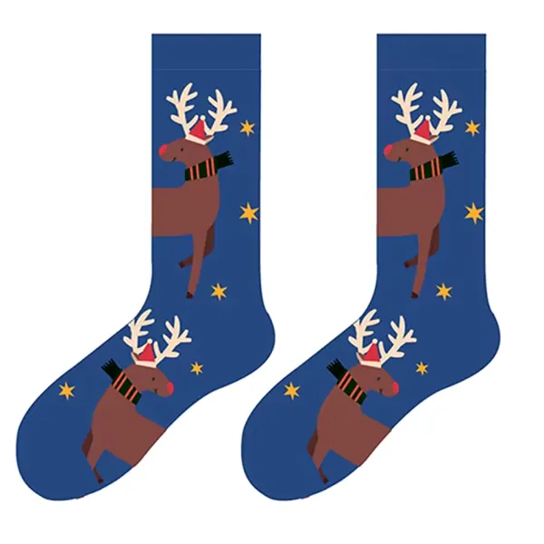 Socks*Boogzel Clothing Christmas Deer Socks Blue