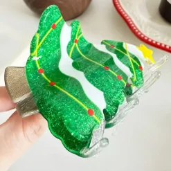 Hair Accessories*Boogzel Clothing Christmas Tree Hair Claw Green