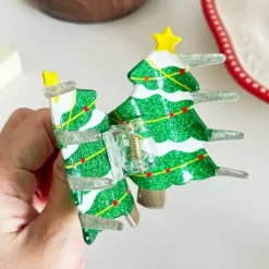 Hair Accessories*Boogzel Clothing Christmas Tree Hair Claw Green