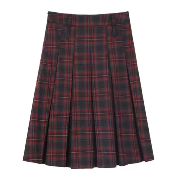 Skirts*Boogzel Clothing Classic Pleated Midi Skirt Red
