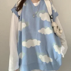 Knit Vests*Boogzel Clothing Cloudy Skies Knit Vest