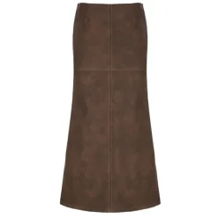 Skirts*Boogzel Clothing Coastal Cowgirl Leather Maxi Skirt Brown
