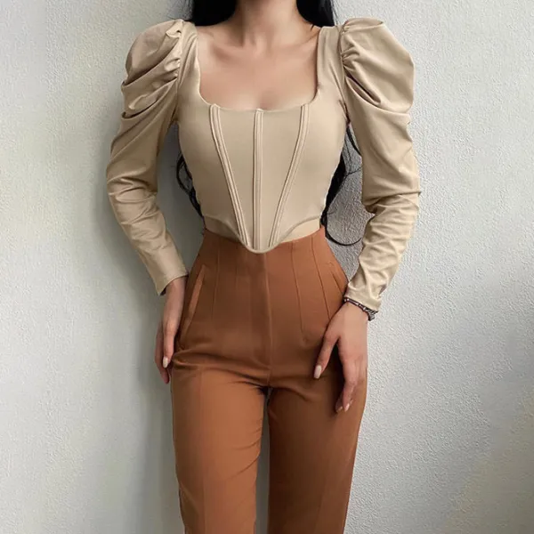 Corset Tops|Crop Tops*Boogzel Clothing Coffee Cream Corset Top