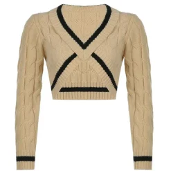 Sweaters|Crop Tops*Boogzel Clothing Coffee Cream Cropped Sweater Brown