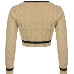 Sweaters|Crop Tops*Boogzel Clothing Coffee Cream Cropped Sweater Brown