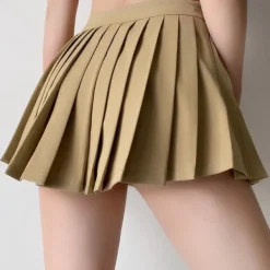 Skirts*Boogzel Clothing Coffee Cream Pleated Skirt