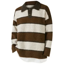 Striped Sweaters|Sweaters*Boogzel Clothing Coffee Shop Striped Pullover