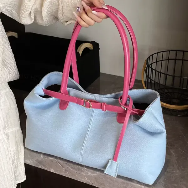 Bags & Purses|Belts & Chains*Boogzel Clothing Color Block Denim Belted Bag