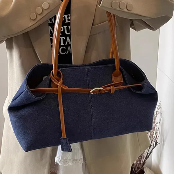 Bags & Purses|Belts & Chains*Boogzel Clothing Color Block Denim Belted Bag