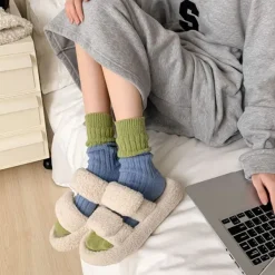 Socks*Boogzel Clothing Color Block Warm Socks