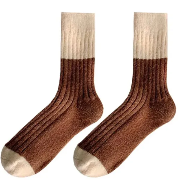 Socks*Boogzel Clothing Color Block Warm Socks