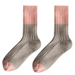 Socks*Boogzel Clothing Color Block Warm Socks