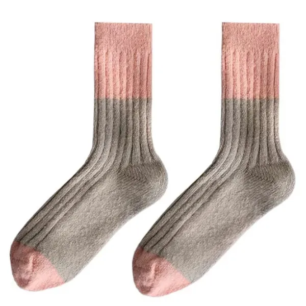 Socks*Boogzel Clothing Color Block Warm Socks