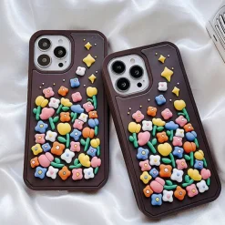 Iphone Cases*Boogzel Clothing Colorful Flowers iPhone Case Brown