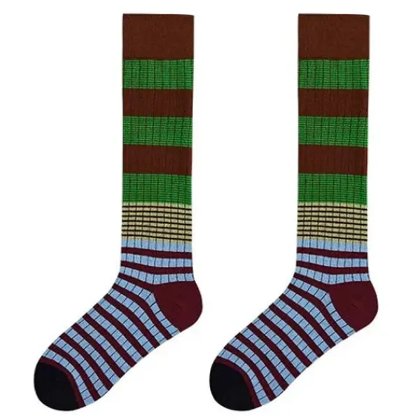 Socks*Boogzel Clothing Colorful Striped High Socks