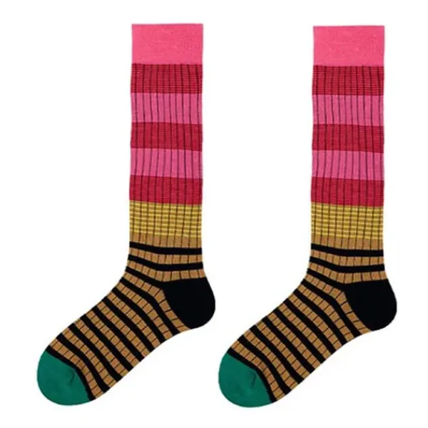 Socks*Boogzel Clothing Colorful Striped High Socks
