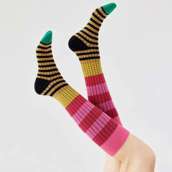 Socks*Boogzel Clothing Colorful Striped High Socks