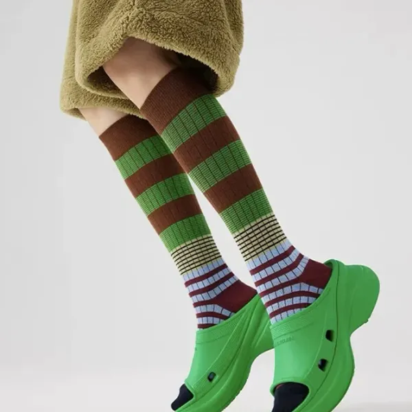 Socks*Boogzel Clothing Colorful Striped High Socks